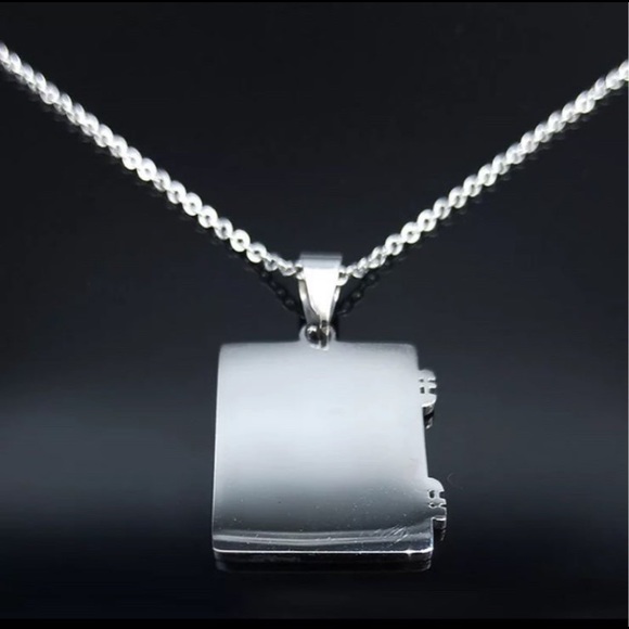 Triple Moon Witch Crescent moons Spell Book Pentagram Silver Necklace Jewelry - Picture 2 of 8